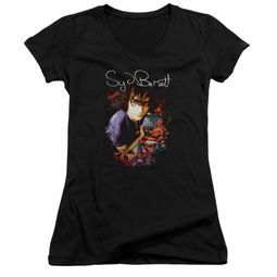 Syd Barrett Juniors V Neck Shirt Madcap Syd Black T-Shirt