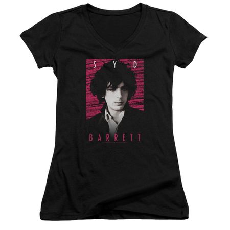 Syd Barrett Juniors V Neck Shirt Syd Black T-Shirt