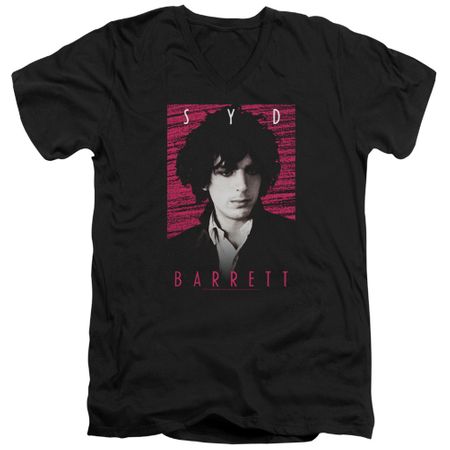 Syd Barrett Slim Fit V-Neck Shirt Syd Black T-Shirt