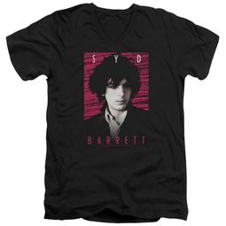 Syd Barrett Slim Fit V-Neck Shirt Syd Black T-Shirt