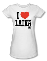 Taxi Juniors T-Shirt - I Heart Latka White Taxi Juniors T-Shirt - I Heart Latka White