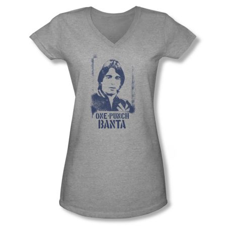 Taxi Shirt Juniors V Neck One Punch Athletic Heather T-Shirt