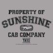 Taxi T-Shirt - Property Of Sunshine Adult Athletic Grey
