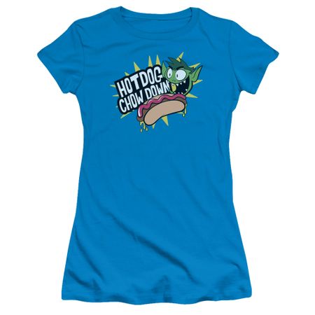 Teen Titans Go Shirt Juniors Chow Down Turquoise T-Shirt
