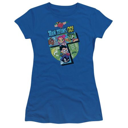 Teen Titans Go Shirt Juniors T Royal Blue T-Shirt