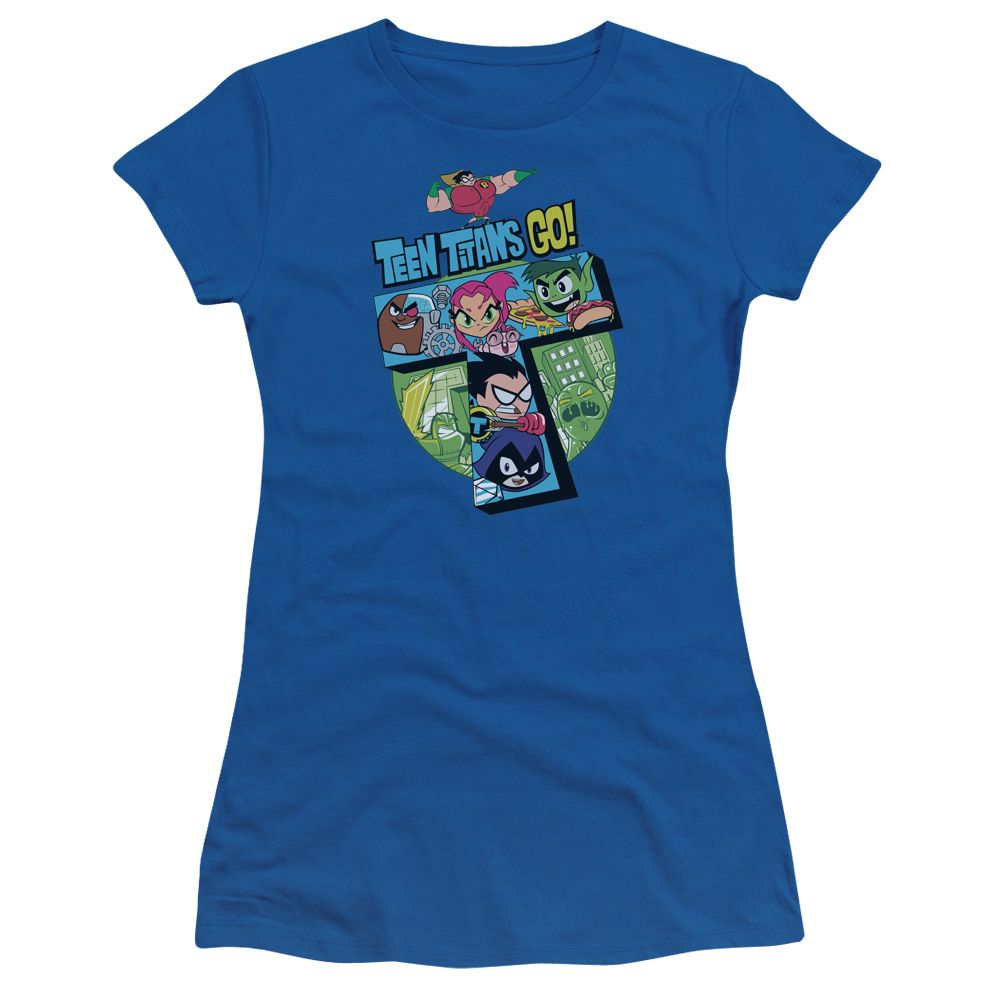 Teen Titans Go Shirt Juniors T Royal Blue T-Shirt - Teen Titans Go T Shirts