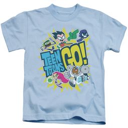 Teen Titans Go Shirt Kids GO! Light Blue T-Shirt