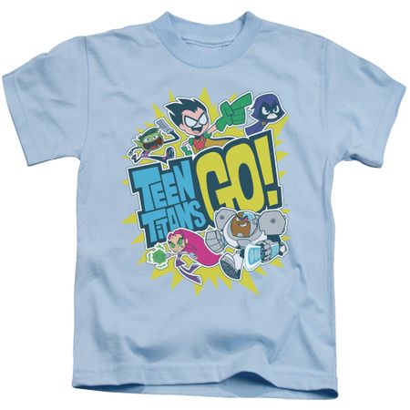 Teen Titans Go Shirt Kids GO! Light Blue T-Shirt