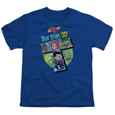 Teen Titans Go Shirt Kids T Royal Blue T-Shirt