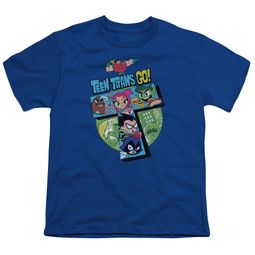 Teen Titans Go Shirt Kids T Royal Blue T-Shirt