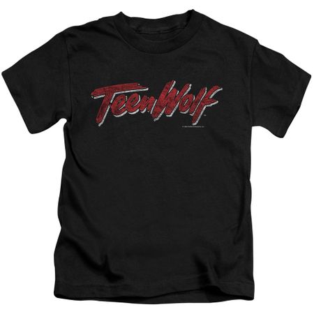 Teen Wolf Kids Shirt Scrawl Logo Black Tee T-Shirt