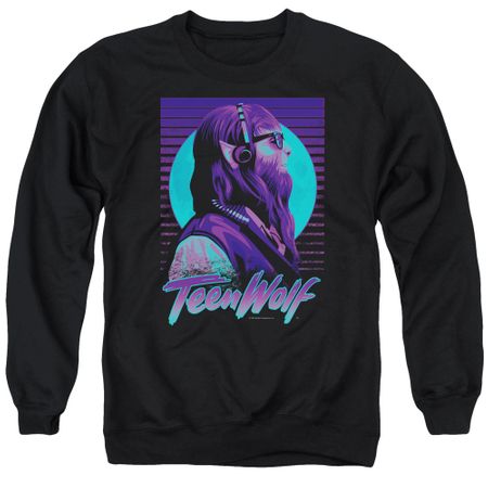 Teen Wolf Sweatshirt Headphone Wolf Adult Black Sweat Shirt