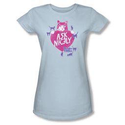 Tender Vittles Shirt Juniors Ask Nicely Light Blue T-Shirt