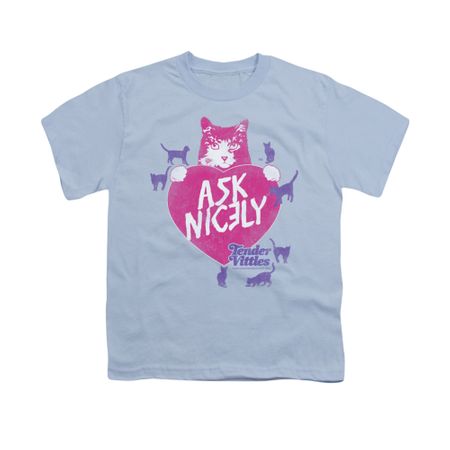 Tender Vittles Shirt Kids Ask Nicely Light Blue T-Shirt