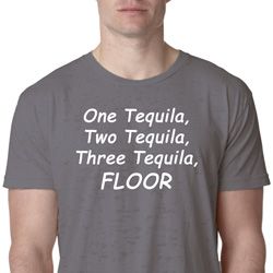 Tequila Mens Burnout Shirt