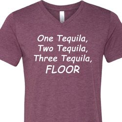 Tequila Mens Tri Blend V-neck Shirt