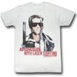 Terminator Shirt Laser Sighting Adult White Tee T-Shirt