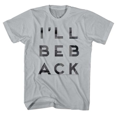 Terminator Shirt Spelled Out Silver T-Shirt