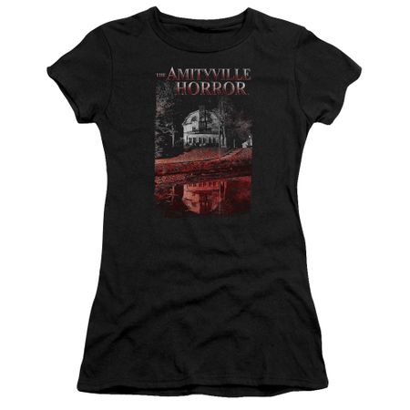 The Amityville Horror Juniors Shirt Cold Red Black T-Shirt
