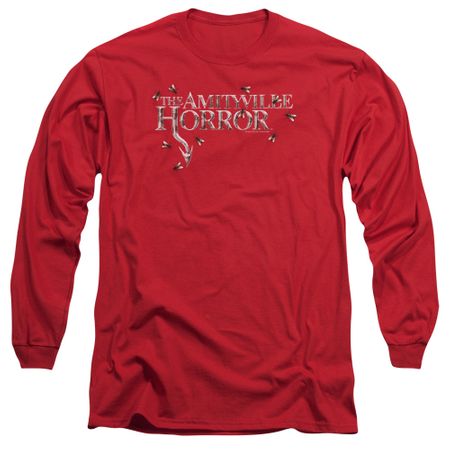 The Amityville Horror Long Sleeve Shirt Flies Red Tee T-Shirt