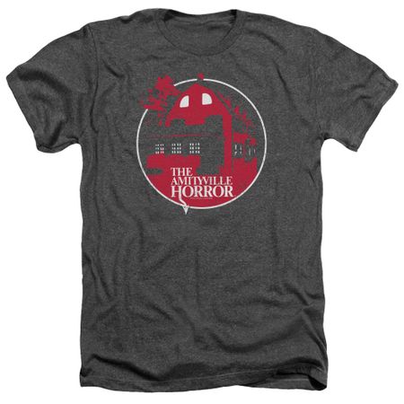 The Amityville Horror Shirt Red House Heather Charcoal T-Shirt