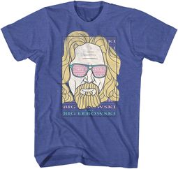 The Big Lewbowski Sunglasses Logo T-shirt - Blue The Big Lewbowski Sunglasses Logo T-shirt - Blue