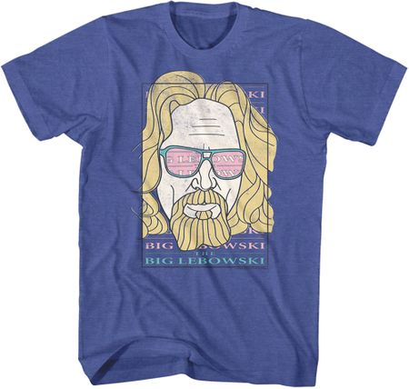 The Big Lewbowski Sunglasses Logo T-shirt - Blue