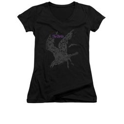 The Birds Shirt Juniors V Neck Poster Black Tee T-Shirt The Birds Shirt Juniors V Neck Poster Black Tee T-Shirt
