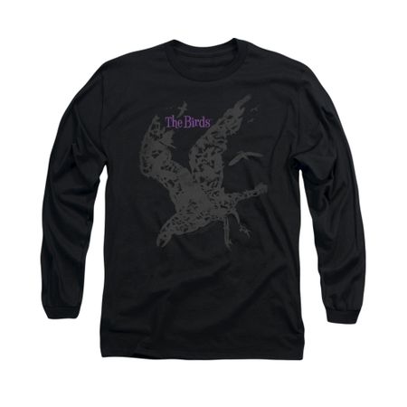 The Birds Shirt Poster Long Sleeve Black Tee T-Shirt