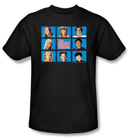 The Brady Bunch T-shirt - Framed Adult Black Tee Shirt