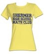 The Breakfast Club Juniors T-Shirt BFC Math Club Light Yellow Tee