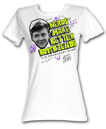 The Breakfast Club Juniors T-Shirt BFC Nerds Are Better White Tee