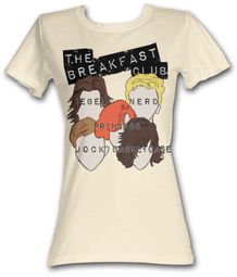 The Breakfast Club Juniors T-Shirt BFC Sterotypes Dirty White Tee