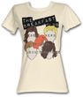 The Breakfast Club Juniors T-Shirt BFC Sterotypes Dirty White Tee