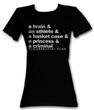 The Breakfast Club Juniors T-Shirt  BFC Word Up Black Tee Shirt