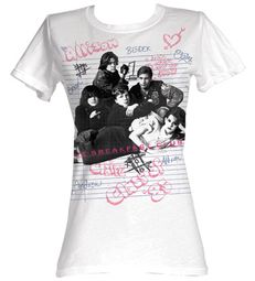 The Breakfast Club Juniors T-Shirt Group White Tee Shirt
