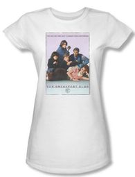 The Breakfast Club Juniors T-shirt Movie BC Poster White Tee Shirt