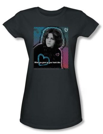 The Breakfast Club Juniors T-shirt Movie Heart Dies Charcoal Tee Shirt