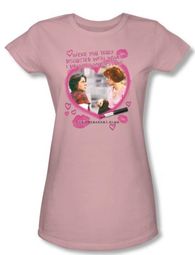 The Breakfast Club Juniors T-shirt Movie Lipstick Light Pink Tee Shirt