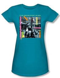 The Breakfast Club Juniors T-shirt Movie Tree Turquoise Tee Shirt