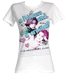 The Breakfast Club Juniors T-Shirts Princess/Criminal White Tee Shirt
