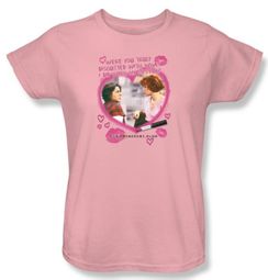 The Breakfast Club Ladies T-shirt Movie Lipstick Light Pink Tee Shirt