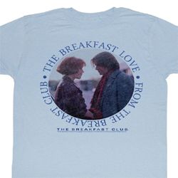 The Breakfast Club Shirt Breakfast Love Adult Light Blue Tee T-Shirt