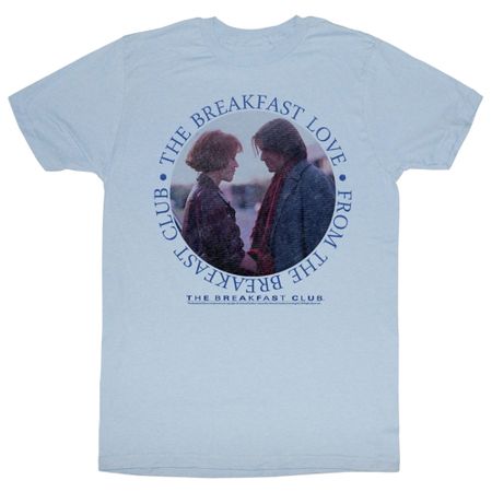 The Breakfast Club Shirt Breakfast Love Adult Light Blue Tee T-Shirt