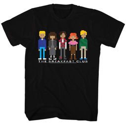 The Breakfast Club Shirt Cartoon Characters Black T-Shirt