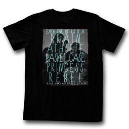 The Breakfast Club Shirt Each Of Us Black T-Shirt