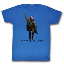 The Breakfast Club Shirt Fist Pump Royal Blue T-Shirt