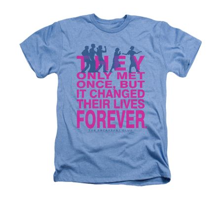 The Breakfast Club Shirt Forever Adult Heather Light Blue Tee T-Shirt