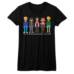 The Breakfast Club Shirt Juniors Cartoon Cast Black T-Shirt