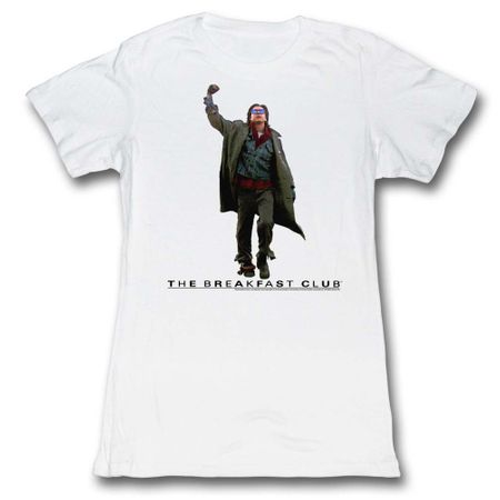The Breakfast Club Shirt Juniors Fist Pump White T-Shirt